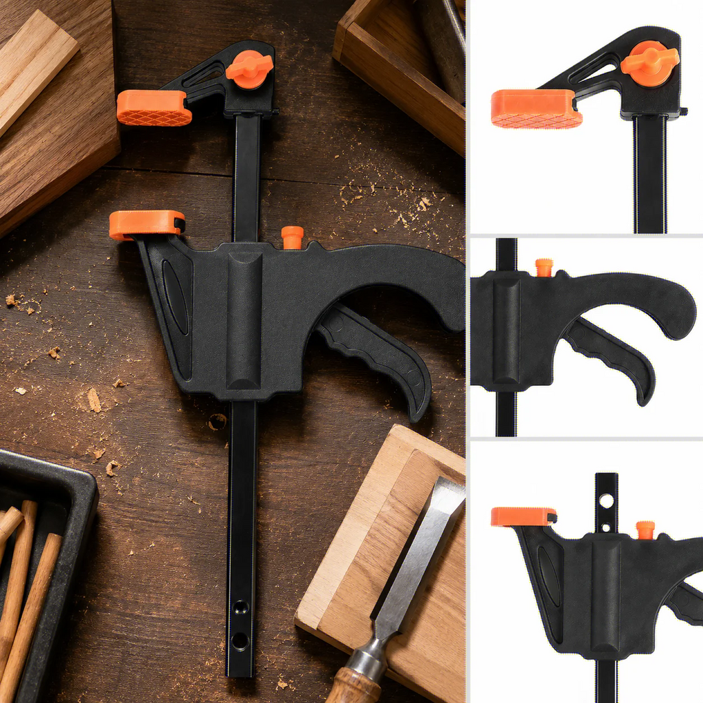 5/2 Piece 4-Inch Ratchet Woodworking Clamp Set with Solid Fast Work Bar for DIY Carpentry And Cabinet Making Oasis Select