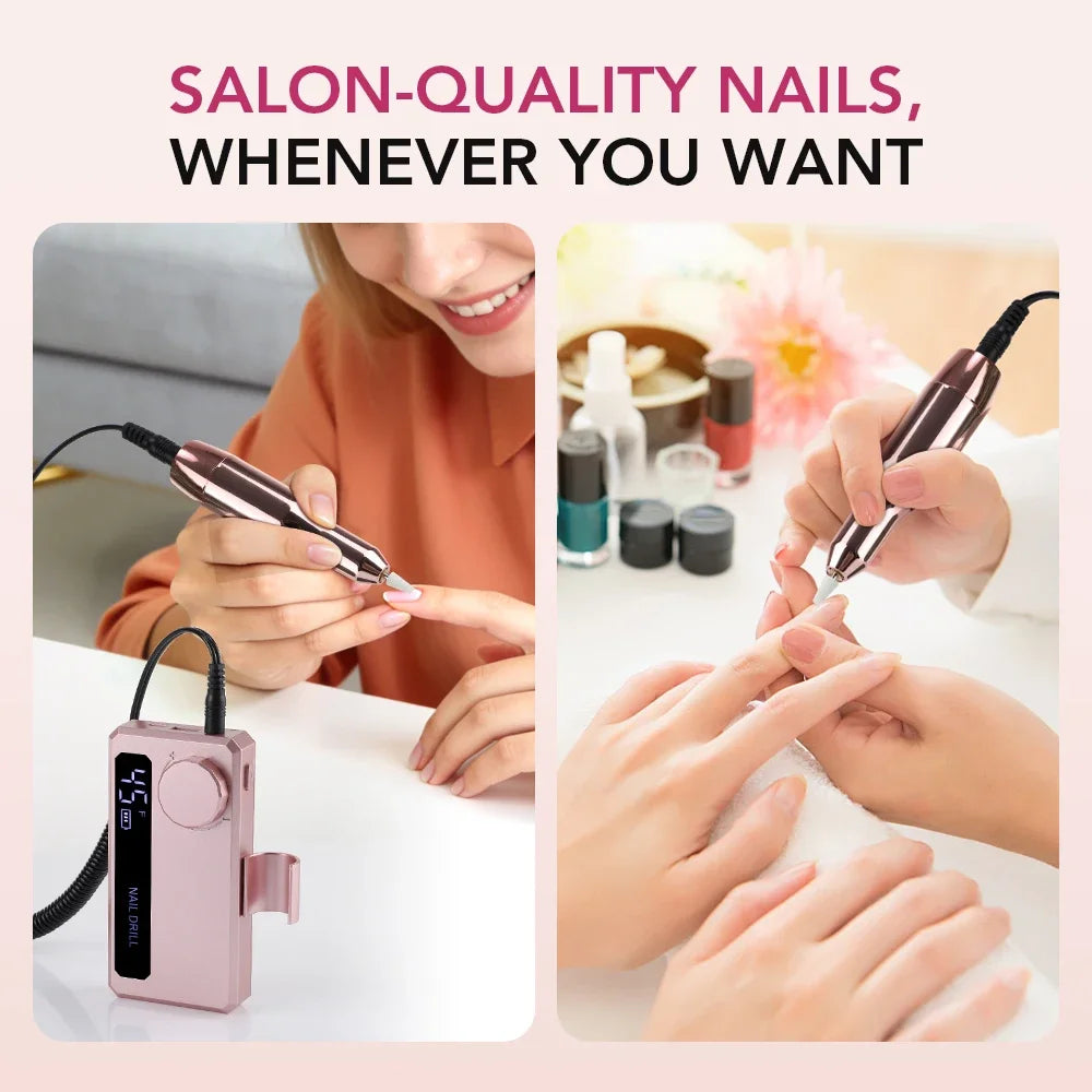 Wireless Electric Nail Drill 45000RPM 4000mAh | Power Bank