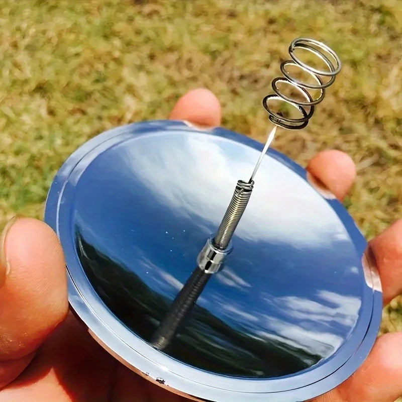 Compact Solar Flame Igniter - Sturdy Iron Structure, Ideal for Camping and Survival. Resin Design for Stable Ignition Oasis Select