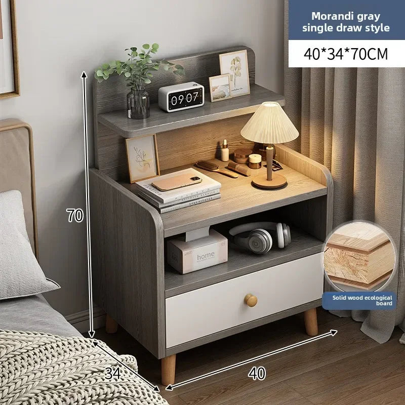 Multi-functional Household Goods Bedside Table Wide Small Chest Cabinet Multi-layer Locker With Drawers Small Cabinet Oasis Select Single draw I
