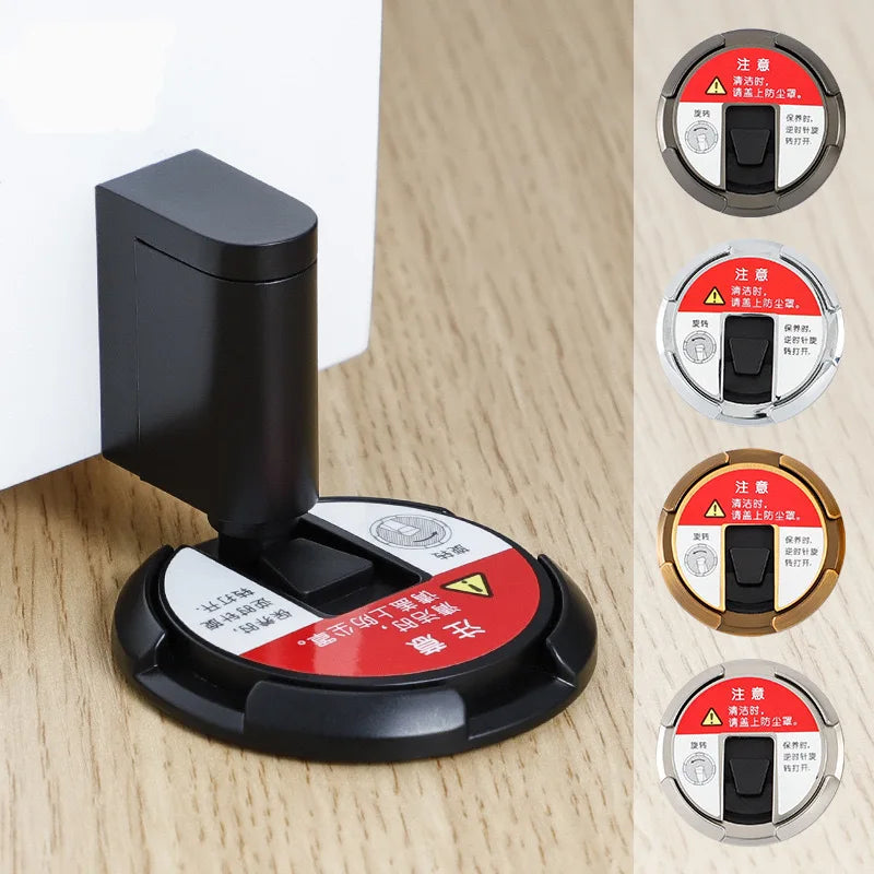 Door Stopper Magnetic Door Stopper No Drilling Silent Floor Door Stop with Screws Adhesive Adjustable Mechanical Magnetic Oasis Select