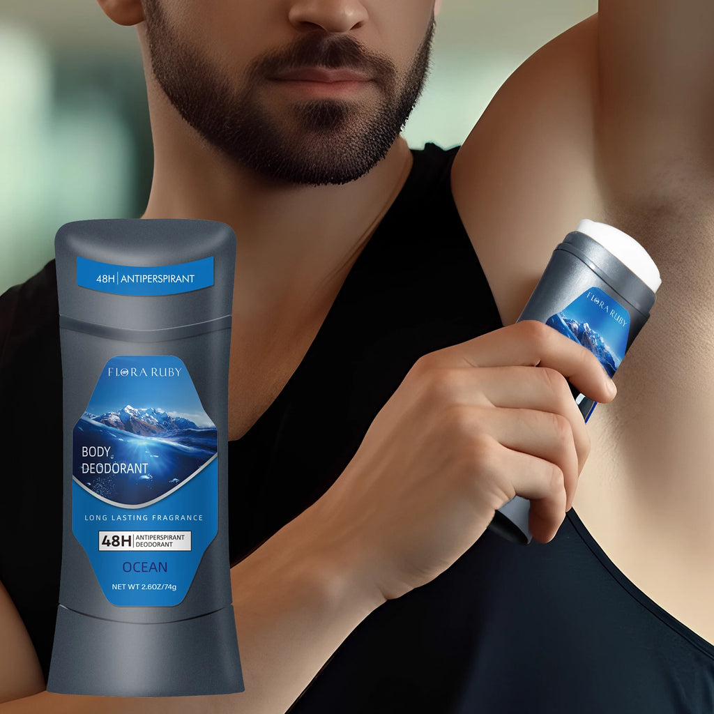 Men Full Body Deodorant Cream 72 Hours Long-Lasting Odor Control Removing Odor Protection Ocean Fragrance Men's Sports Deodorant Oasis Select
