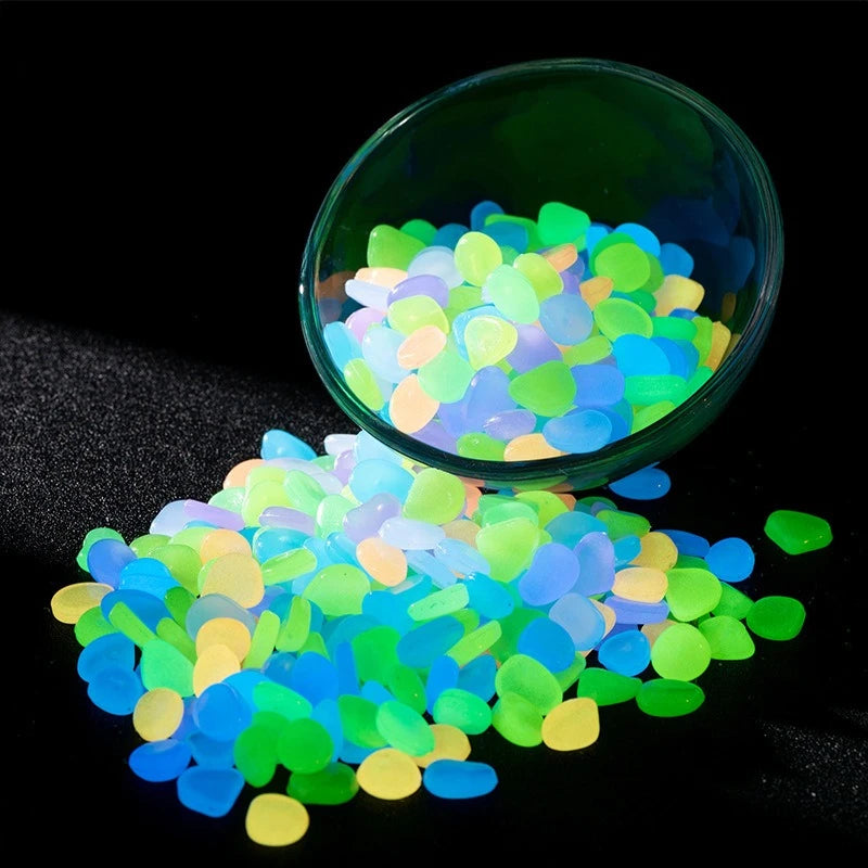 1cm Small Artificial Luminous Stone Vase Decoration Pot Luminous Stone 0.5 G Fluorescent Fish Tank Landscape Pebbles Oasis Select