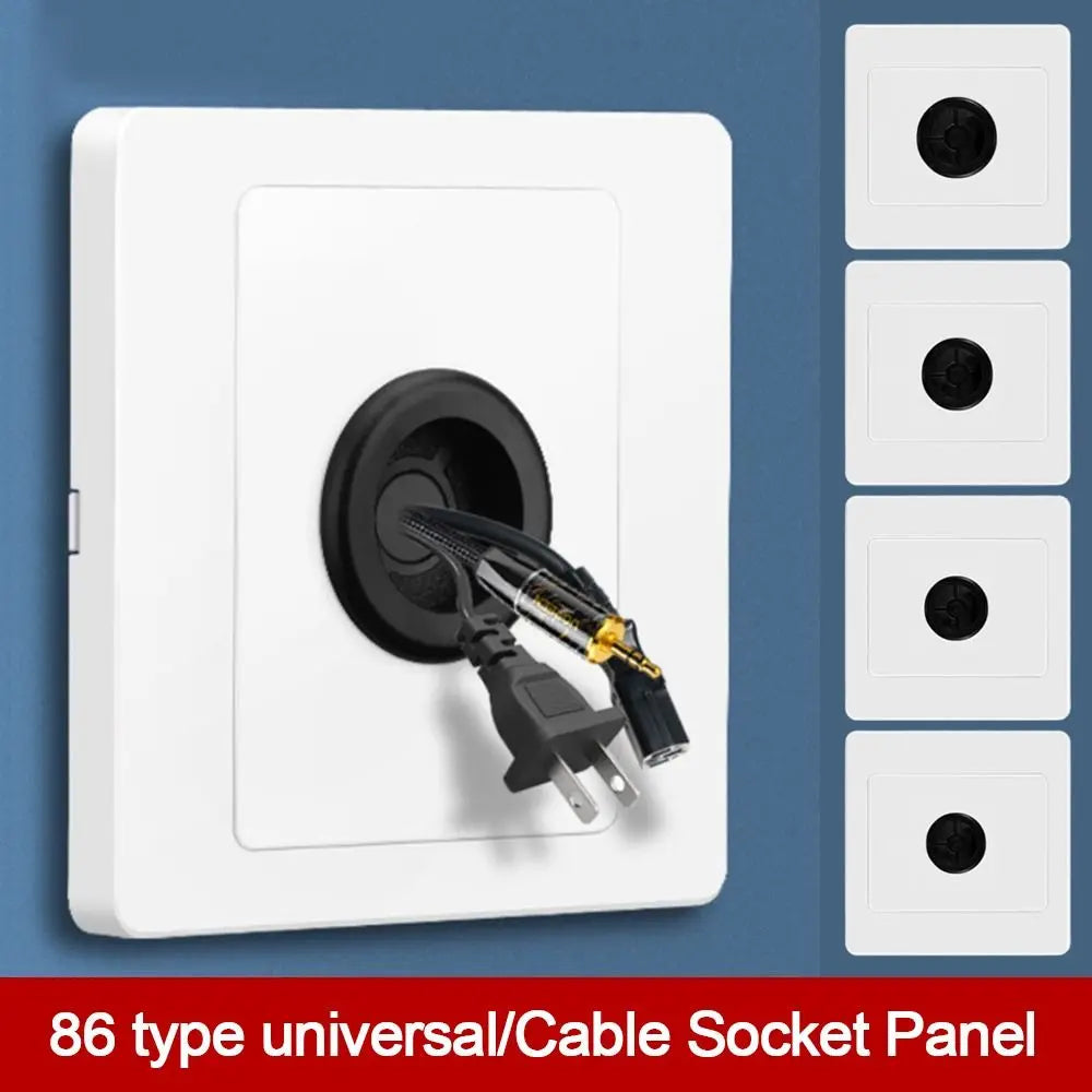 86-Type Wall Blank Panel with Rubber Pad & Cable Outlet Hole