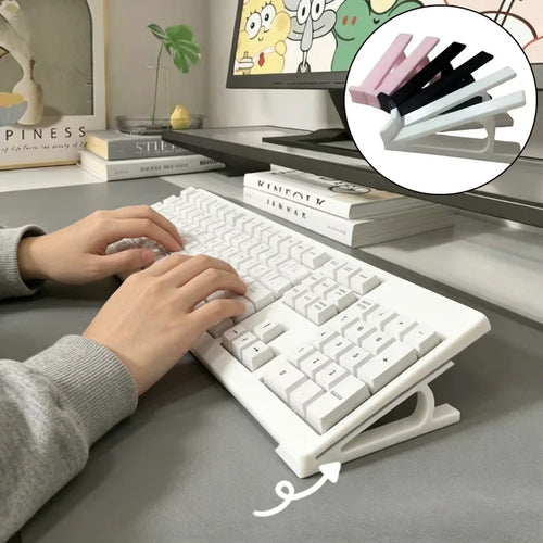 1 pair Ergonomic Keyboard Riser, Non-Slip Universal Stand with Multi-Color, Perfect for Office & Gaming Setup, Keyboard Stand Oasis Select