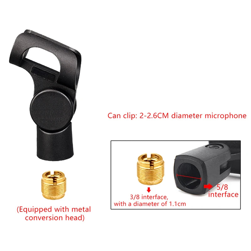 New Sale Universal Microphone Clamp Accessories Clip Holder For Microphone Stand Suspension Arm Adjustable With Plastic Adapter Oasis Select