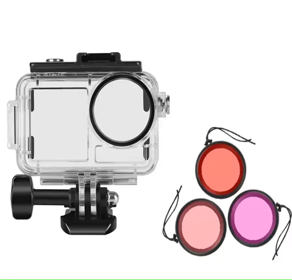 60M Waterproof Case for DJI OSMO Action 5 Pro/4/3 + Dive Filters