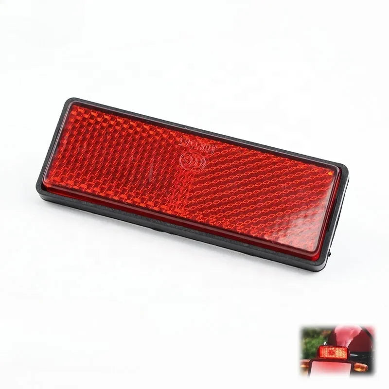 Motorcycle Reflective Plate Scooter Quad Rectangle Reflective Plate Warning Reflector for Universal Yamaha Pit Dirt Bike Oasis Select