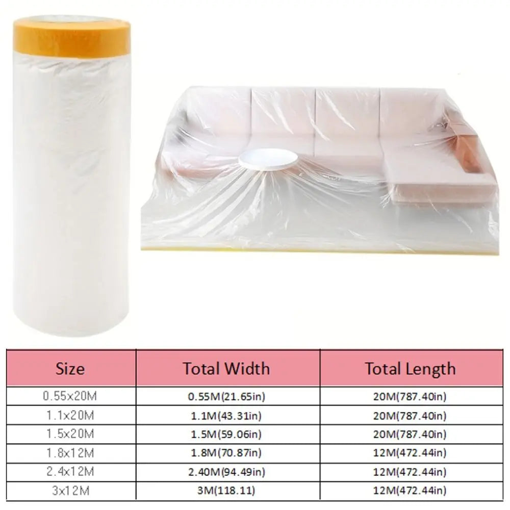 Self-Adhesive PE Masking Film | Dustproof Paint Protection Roll