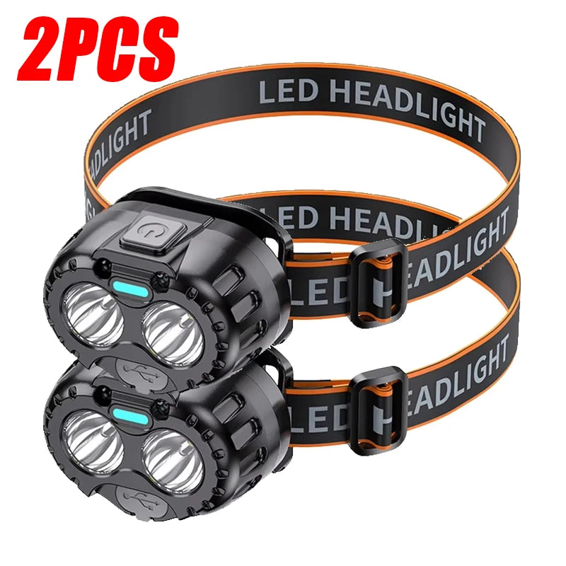 500 Lumen LED Headlamp USB Rechargeable Motion Sensor