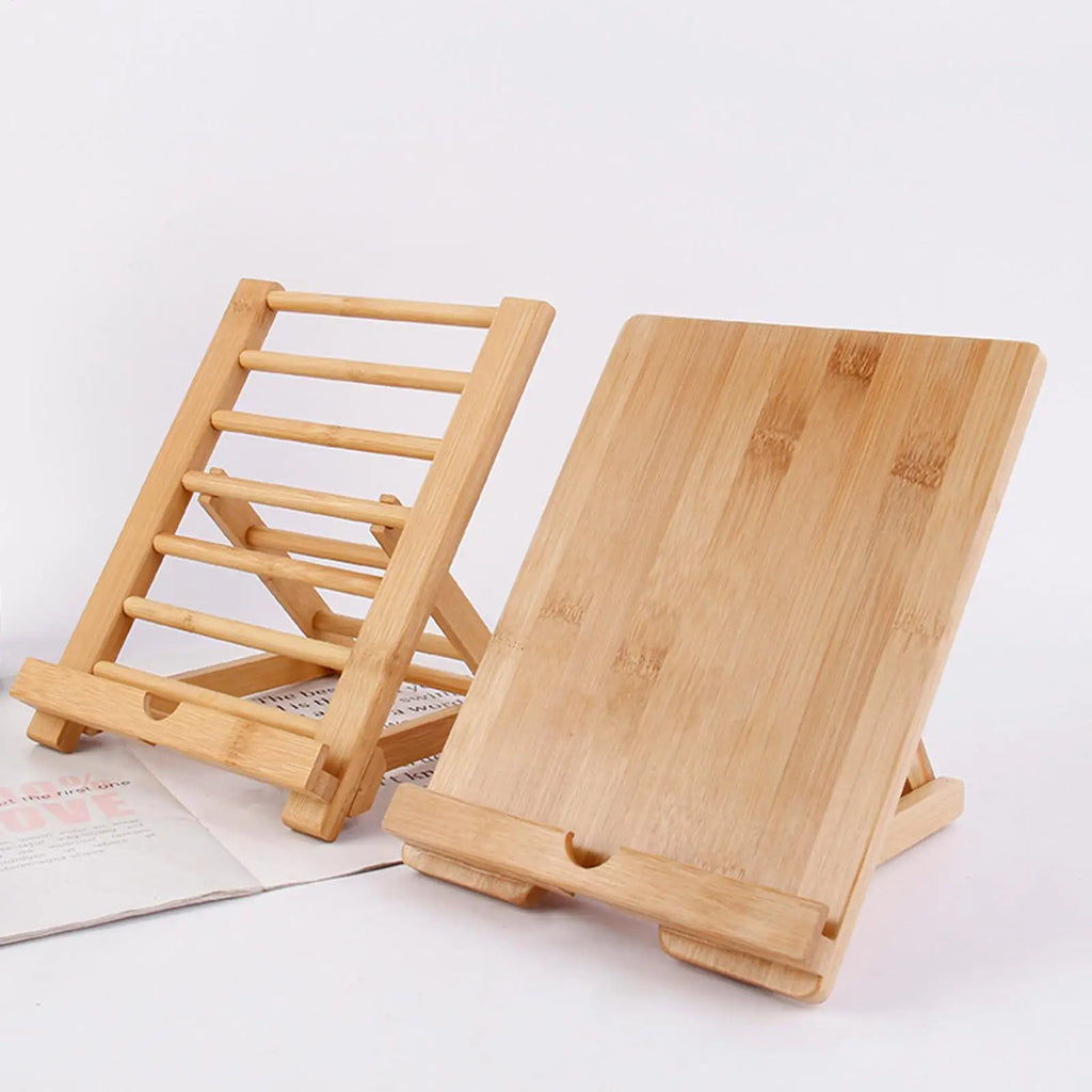 Tablet Stand Holder Wooden Adjustable Book Holder Reading Rest Holder Kitchen Cookbook Stand Desktop Cell Phone Stand For Oasis Select