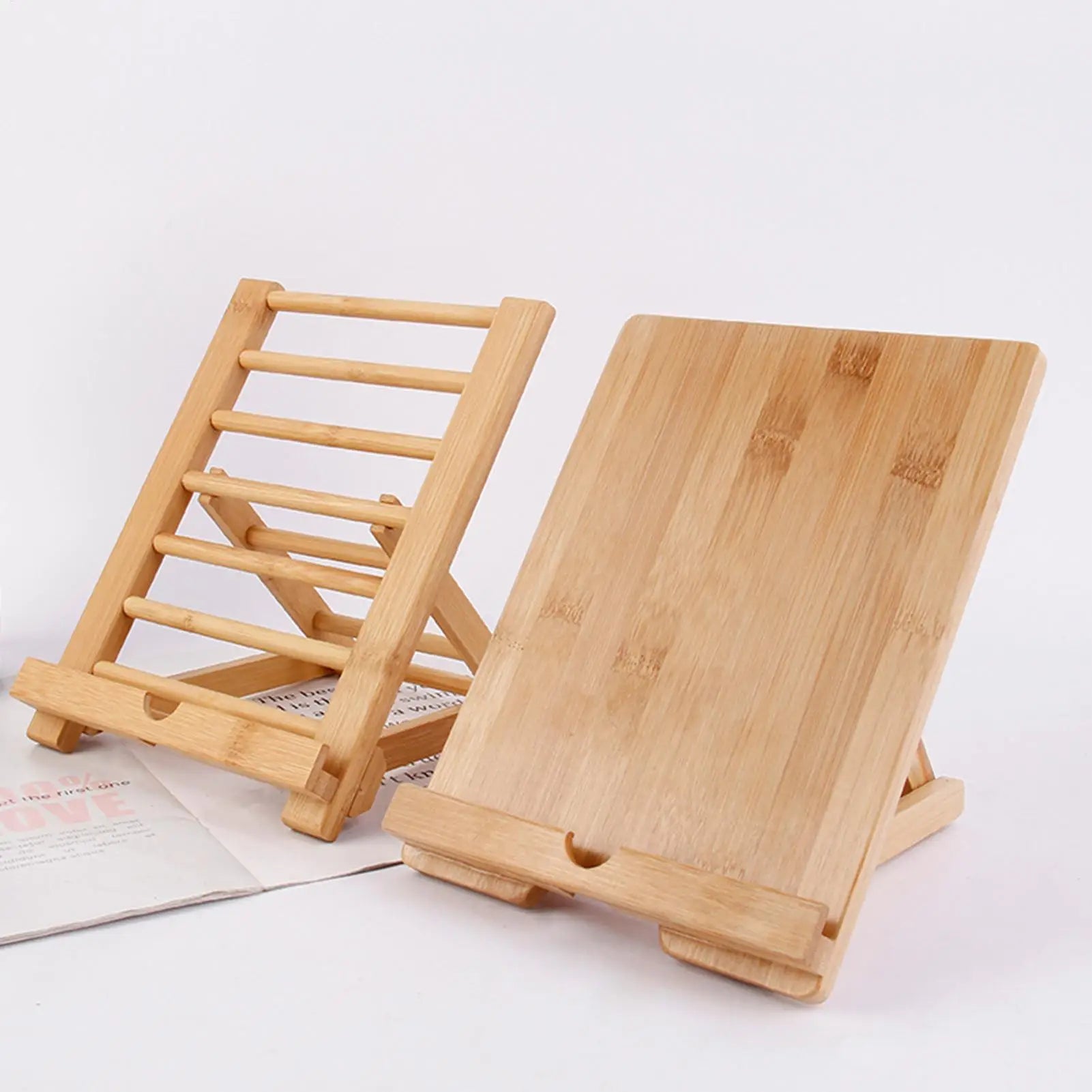 Tablet Stand Holder Wooden Adjustable Book Holder Reading Rest Holder Kitchen Cookbook Stand Desktop Cell Phone Stand For Oasis Select