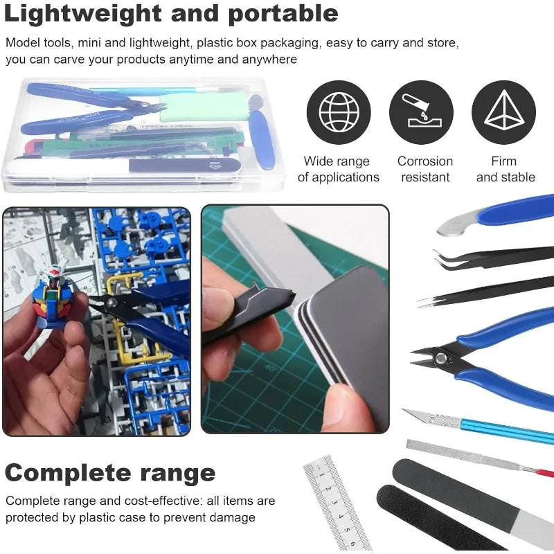 Model Making Basic Tools Handmade Model Car Hobby Building Repair and Assembly Tools Starter Kit for DIY Craft Projects Oasis Select