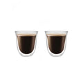 2pcs 80/150/220ml Double Wall Coffee Cup Heat Insulation Glass Cup Beer Milk Water Cups Transparent Cup Glass Drinkware Mug Oasis Select 150ML-2pcs 80-220ml