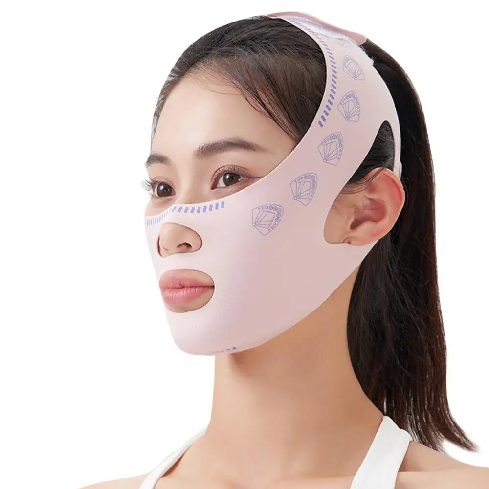 Double-deck Face Slimming Bandage Face Lifting Belt V Line Face Slimming Strap Double Chin Tightener Slim Strap Facial Mask Tool Oasis Select C