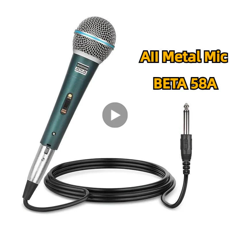 AyeBeau Wired Dynamic Microphone – Karaoke, Gaming & Streaming
