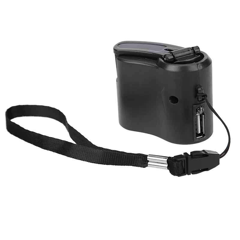 Emergency Outdoor Hand Crank Power Dynamo Emergency Charger 5.5V Travel Charger Outdoor Survival Accessories Oasis Select Black