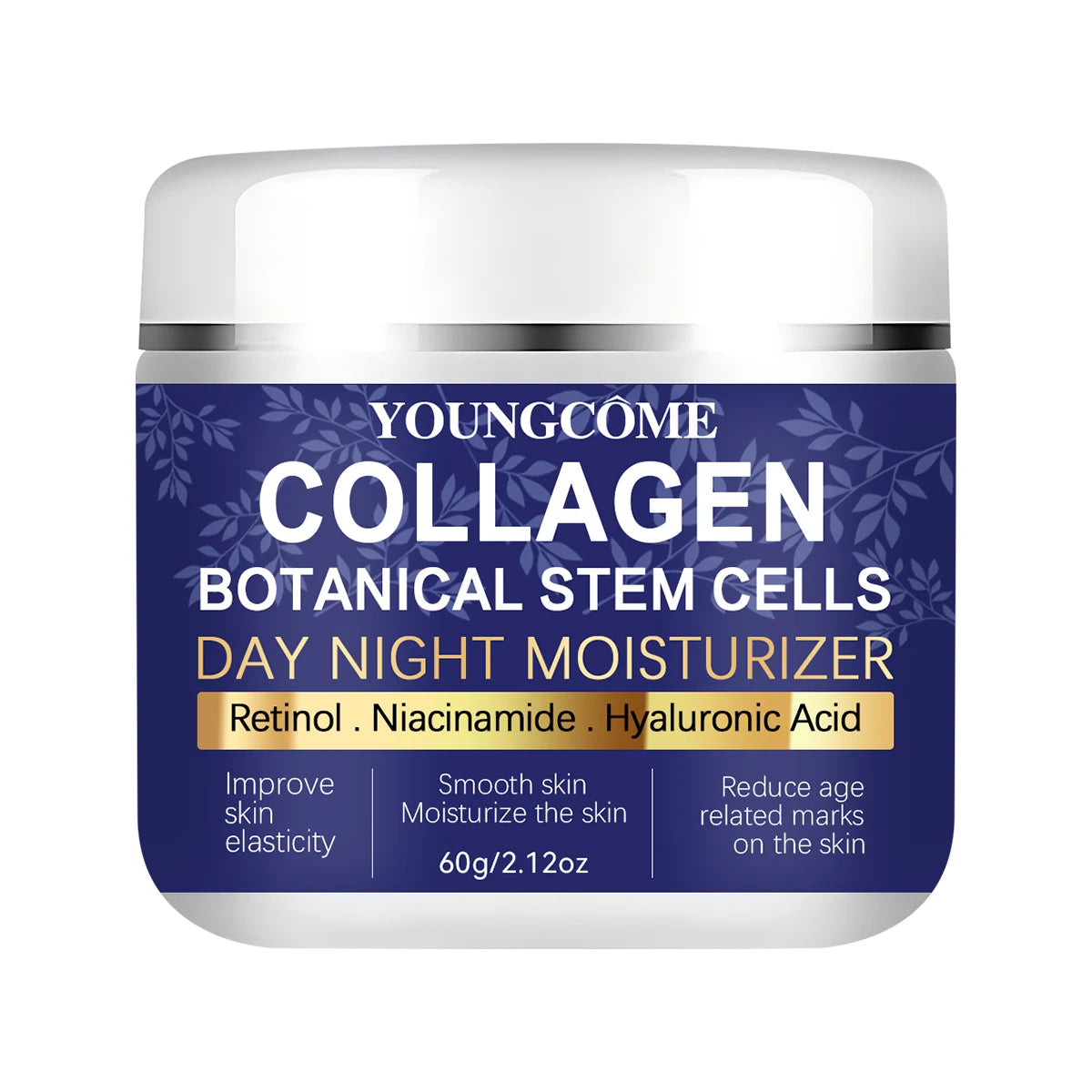 Collagen Face Moisturizer with Airless Pump - Collagen Botanical Stem Cells Cream for Skin with Retinol Niacinamide Oasis Select 60g