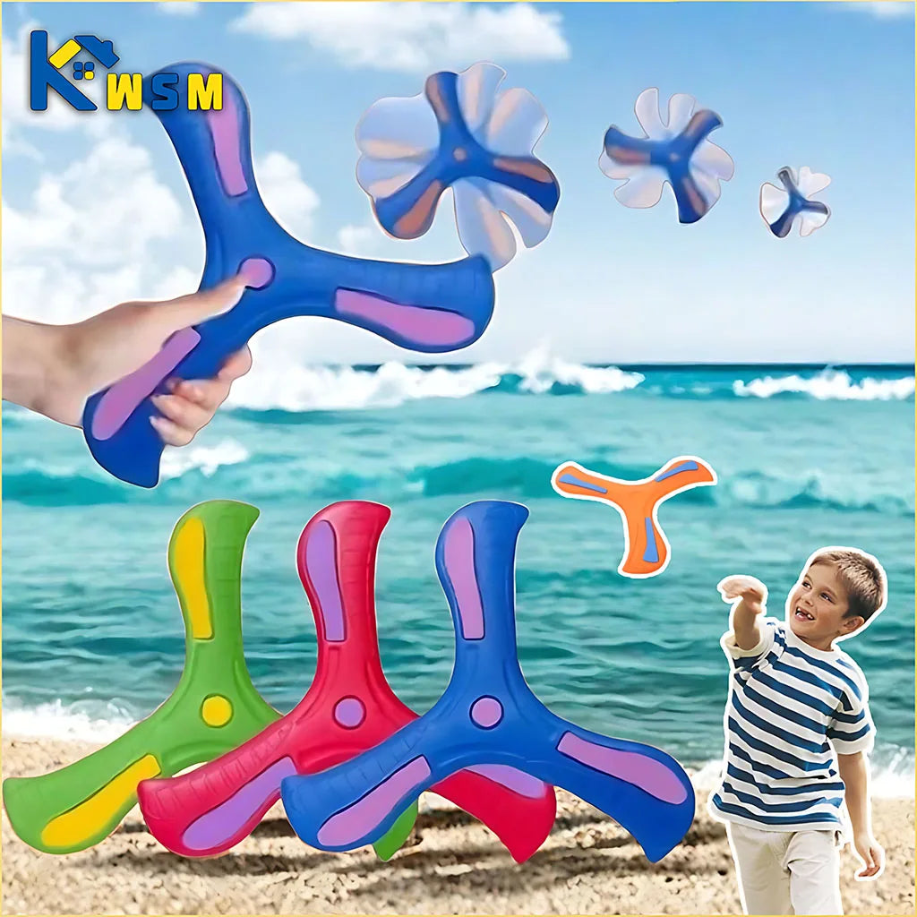 1-20PCS Tri-Blade Boomerang for Kids Outdoor Toys Safe Durable Flying Disc Family Fun Sport Game Parent-Child Interaction Oasis Select