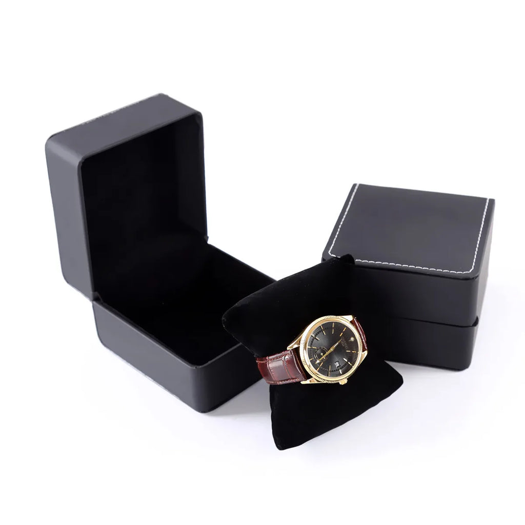 PU Leather Watch Box Rounded Corners Frosted Men'S Watch Storage Box Organizer Jewelry Bracelet Display Gift Packaging Case Oasis Select