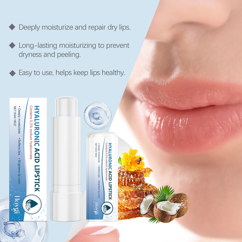 1/2/3pcs Hyaluronic Lip Balm Lips Skincare Anti Cracking Nourishing Brightening Moisturizing Lip Balm Lipstick Lips Skin Care Oasis Select