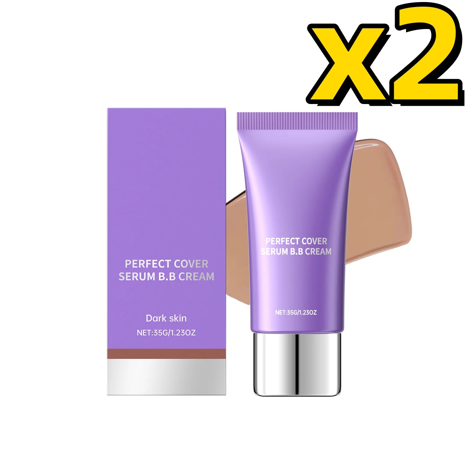 Perfect Cover BB Cream Cover Blemish Dark Circles Even Skin Tone Hydrate Lasting Natural Finish Beauty Hyaluronic Acid Concealer Oasis Select Dark Skin X 2