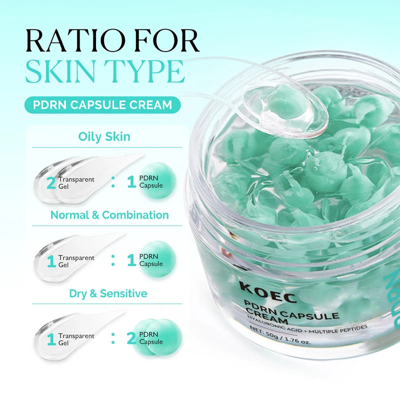 PDRN Multi Peptides Capsule Cream Boost Collagen Deep Nourishing Hydrating Rejuvenating Face Cream For All Skin Types Oasis Select