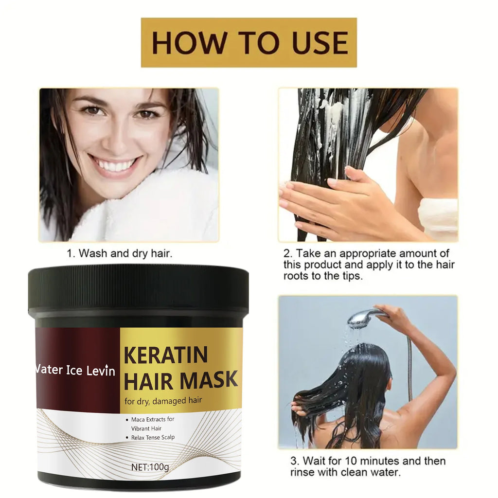 Magical Keratin Hair Mask 5 Seconds Fast Repair Damaged Frizzy Hair Soft Smooth Shiny Straightening Deep Moisturizing Hair Care Oasis Select