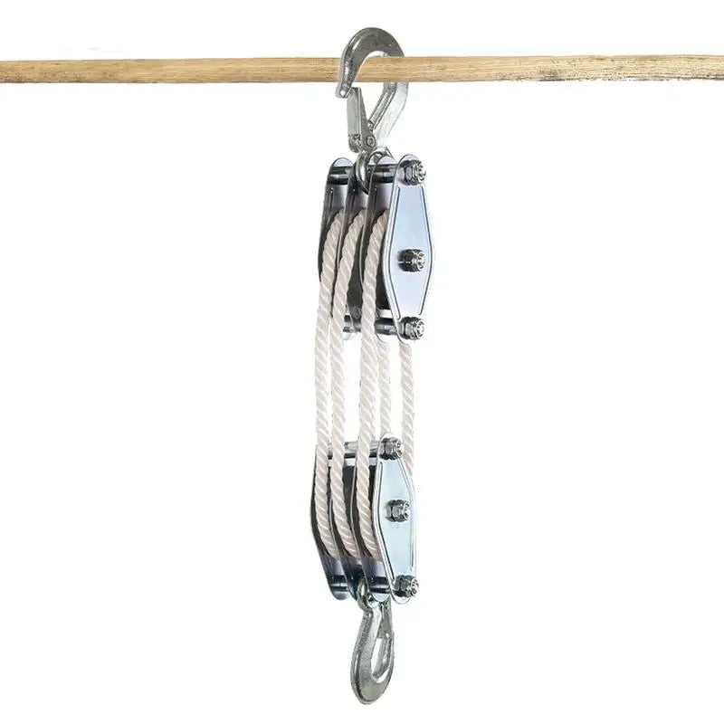 Block And Tackle Pulley System Rope Pulley Hoist With 6:1 Lifting Power 2200 Lbs Breaking Strength Heavy Duty Pulley System Oasis Select Pulley System