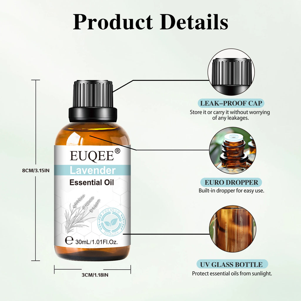 EUQEE 30ml Aromatherapy Essential Oil | Diffuser & Reed Oil