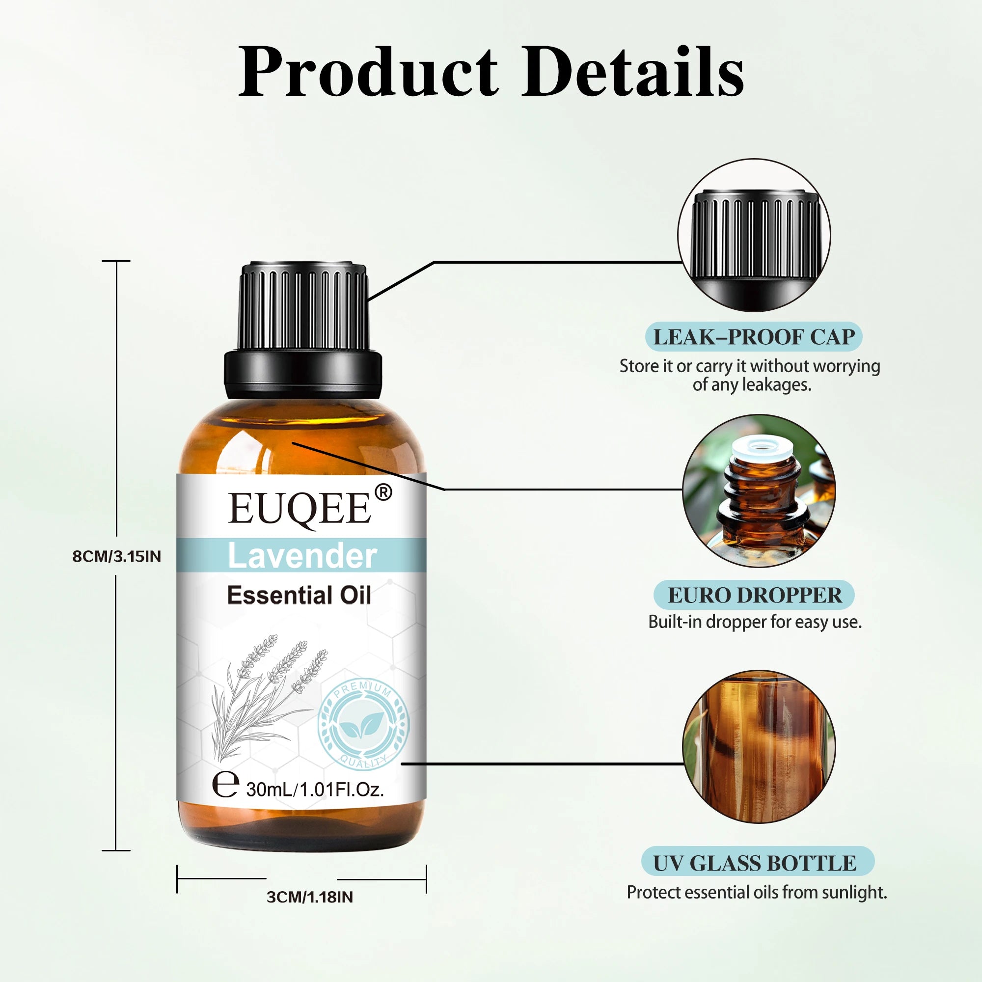 EUQEE 30ml Aromatherapy Essential Oil | Diffuser & Reed Oil