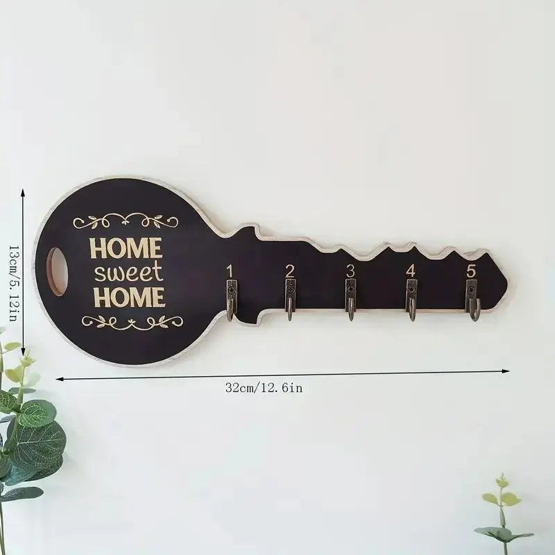 Wooden Wall Hanging Decoration Floating Rack Wall Hanging Hook Retro Key Hook Entrance Key Chain Key Holder Wall Oasis Select