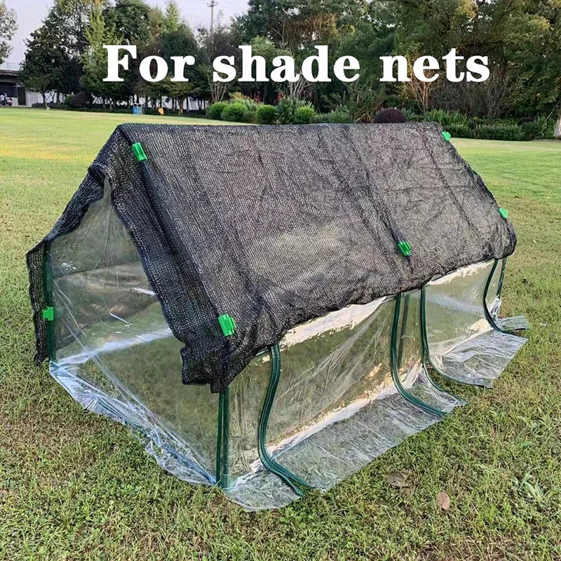 12Pcs Greenhouse Film Clamps Garden Tarpaulin Netting Tunnel Hoop Pipe Clamp Shed Row Cover Shading Frame Support Planting Tools Oasis Select