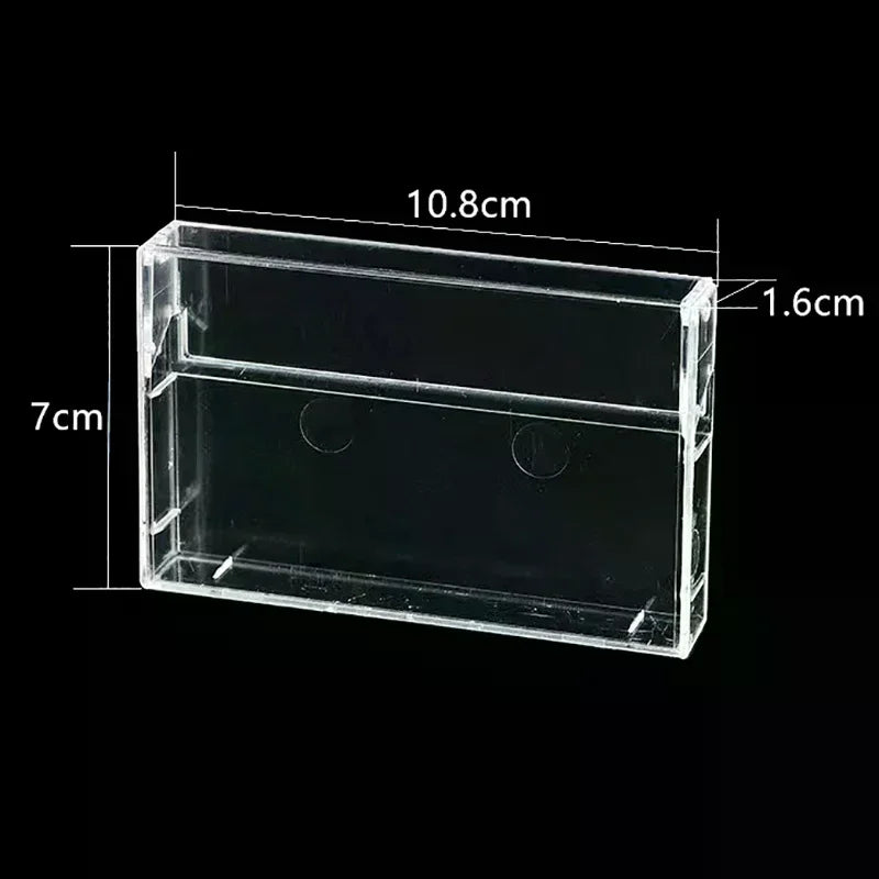 1Pc Cassette Tape Transparent Storage Box Audio Magnetic Recording Blank Tape Case Dustproof Box Oasis Select