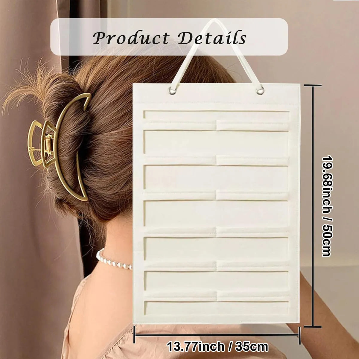 1pc,Rice white glasses storage bag, sunglasses storage bag, sun visor display rack, scratch resistant mirror surface Oasis Select Ivory