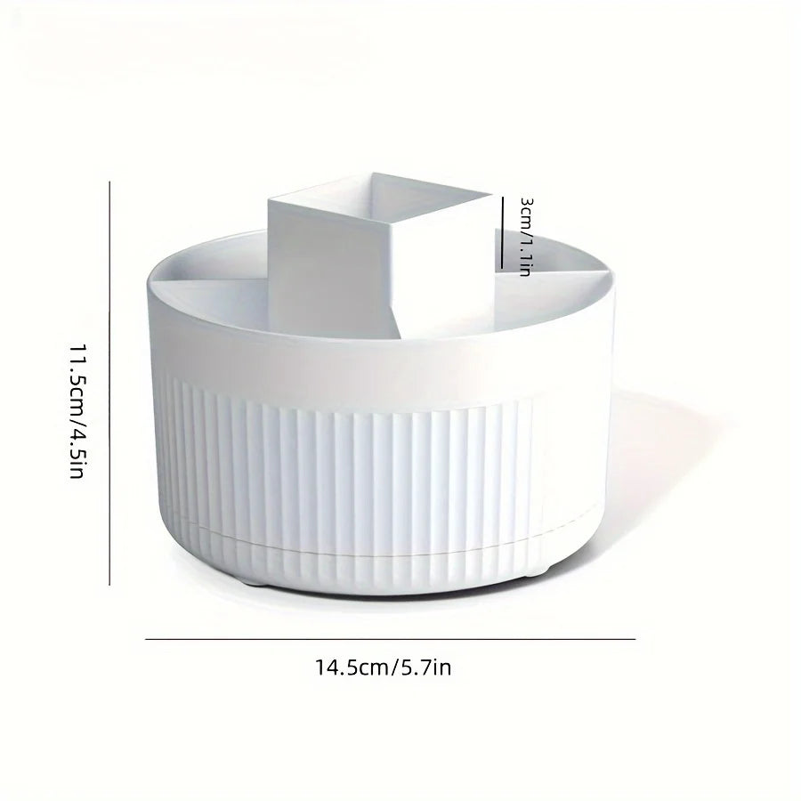 A desktop pen holder, pencil holder, 5 slots, 360° rotating desktop organization stand, office, school, pen holder jar,... Oasis Select WHITE