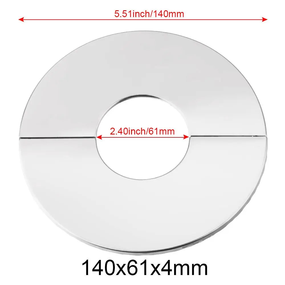 1PC Self-Adhesive Stainless Steel Faucet Decorative Cover Shower Chrome Finish Water Pipe Wall Covers Bathroom Accessories Oasis Select 140x61x4mm