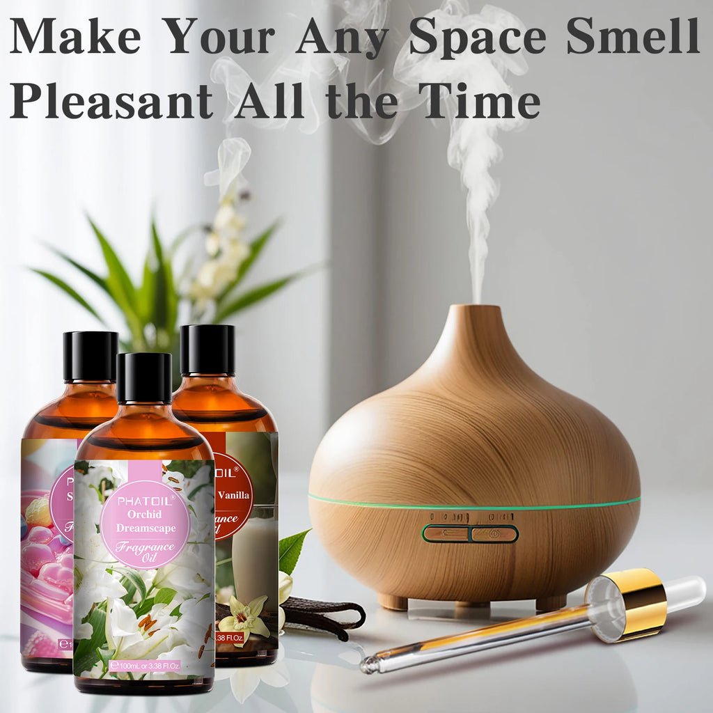 PHATOIL 100ml Fragrance Oil with Dropper | 15 Scents for DIY
