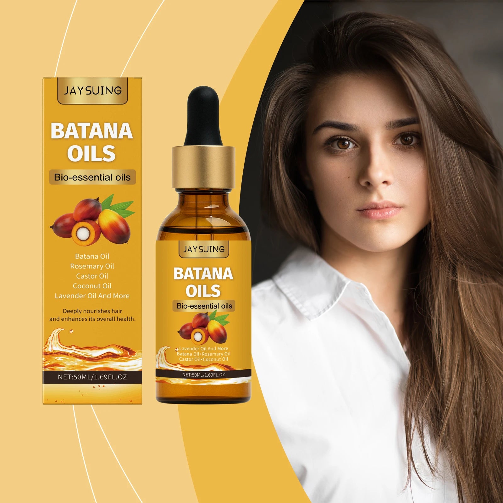 Jaysuing Batana Hair Oil – Deep Moisture & Hair Growth 50ml Nourishing Hair Oil Oasis Select 2x50ml