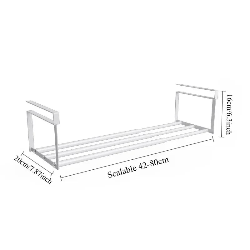 Adjustable Shoe Rack | Space-Saving Layered Organizer For Home Shoe Cabinets | Under-Shelf Shoe Holder With Hanging Basket Oasis Select