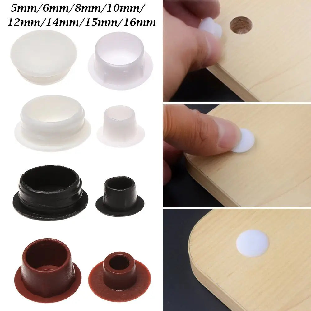 50Pcs Practical Exterior Hole Ornament Hardware Screw Decor Furniture Hole Covers Protective Cap Dust Plug Stopper Oasis Select