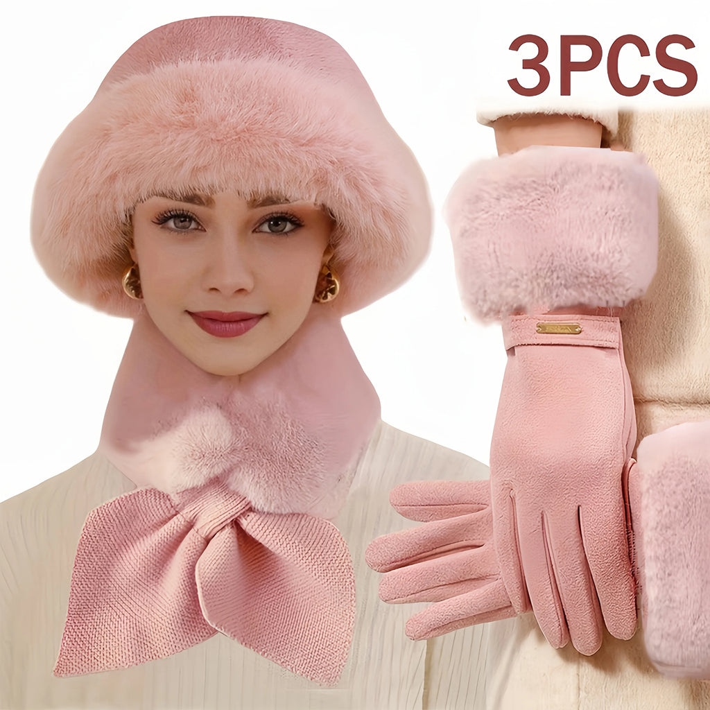 3pcs winter warmth accessory set, It is perfect for cold weather and outdoor activities, ideal Christmas or Valentine's Day gift Oasis Select