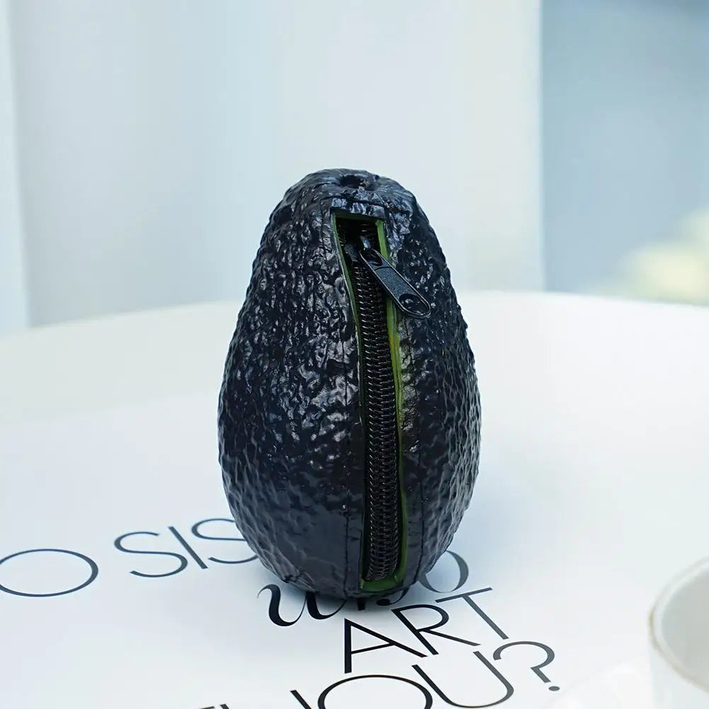 2025NEW Creative Avocado Shape Mini Coin Purse Wallet Bag Pouch Novelty Portable Storage Girls Fun Handbag Zipper Pocket Gift Oasis Select