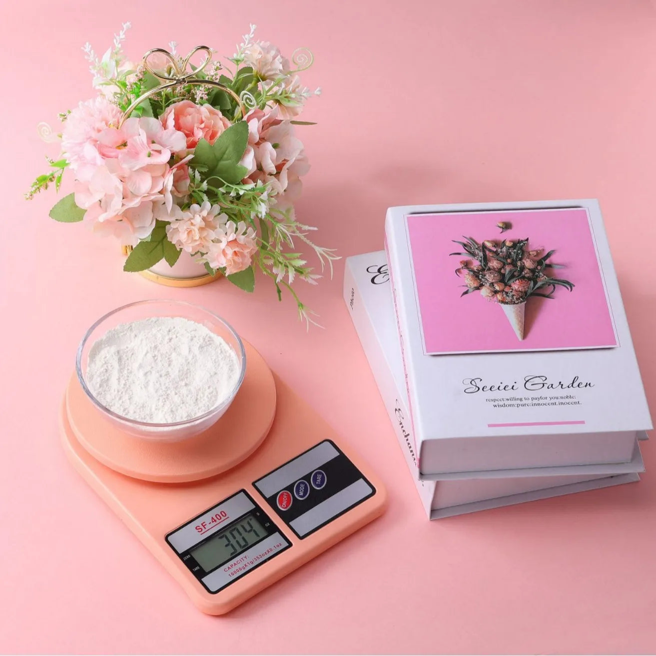 10kg Digital Kitchen Scale in Vibrant Colors - Precision Gram Measurement for Home Baking, Compact Food Scale Oasis Select