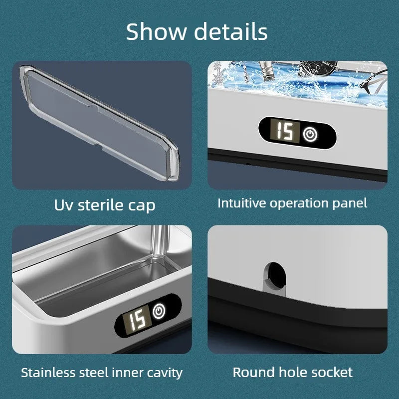 650ml Ultrasonic Cleaner – Jewelry, Glasses & Dental
