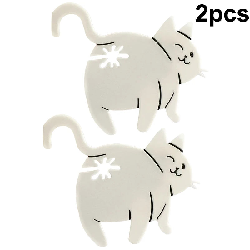 2pcs 3D Cat Butt Bread Bag Clip Snack Bag Sealing Clip Novelty Kitchen Gadget Food Storage Bag Clip For Cat Lovers Oasis Select C