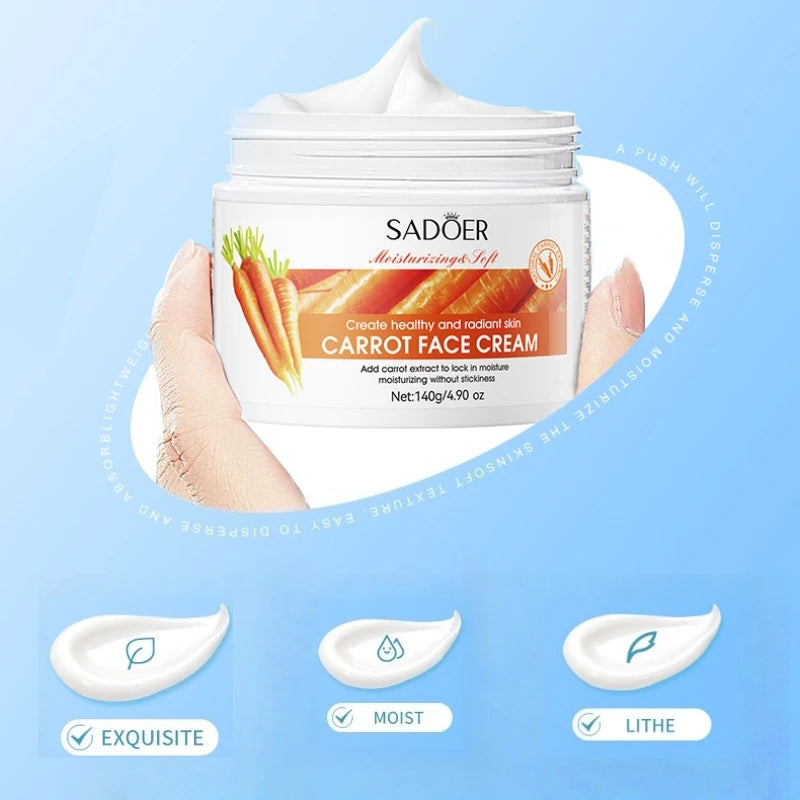 SADOER Carrot Moisturizing Cream with Niacinamide 140g Face Moisturizing Cream Oasis Select