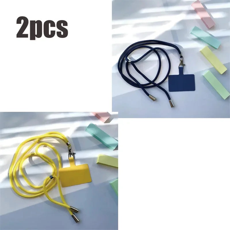 1/4pcs Crossbody Lanyard Necklace Strap Universal Mobile Phone Lanyard Long Adjustment Phone With Clip Safety Anti-Lost Lanyard Oasis Select 2pcs mix