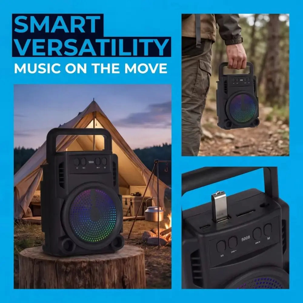 RGB Light Portable Bluetooth Speaker 360° Light Powerful Bass Karaoke Speaker Wireless Stereo TWS Function Party Speaker Oasis Select