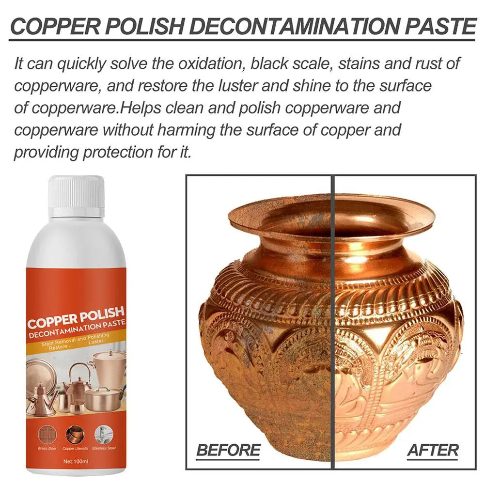 Brass and Copper Tarnish Remover Harmless Non-abrasive Metal Polish Cleaner for Polishing of Electrical Decontamination Paste Oasis Select